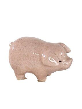 Vintage Hagen Renaker Baby Pig Standing Mini Figurine Piglet Pink Eyes Closed